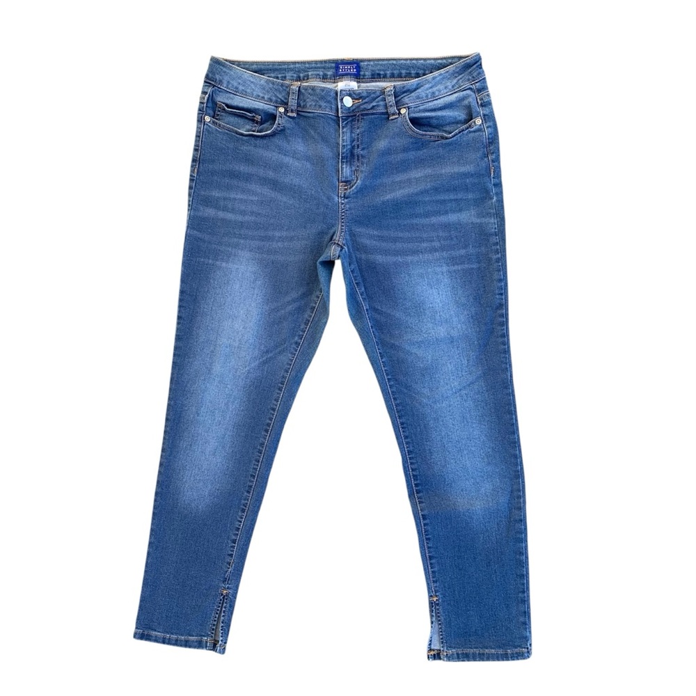 Simply Styled Slim Leg Mid-Rise Stretch Cropped Jeans ~ Women’s 16